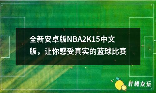 全新安卓版NBA2K15中文版，讓你感受真實的籃球比賽