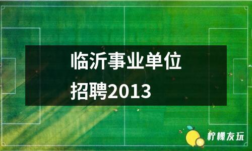 臨沂事業(yè)單位招聘2013