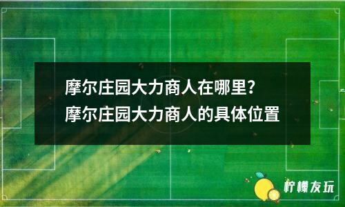 摩爾莊園大力商人在哪里？ 摩爾莊園大力商人的具體位置