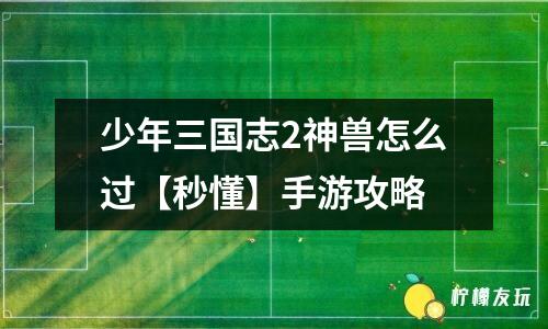 少年三國志2神獸怎么過【秒懂】手游攻略